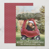 Heb jezelf een prettige kerstfotokaart feestdagenkaart (Voorkant / Achterkant)