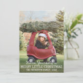 Heb jezelf een prettige kerstfotokaart feestdagenkaart (Staand voorkant)