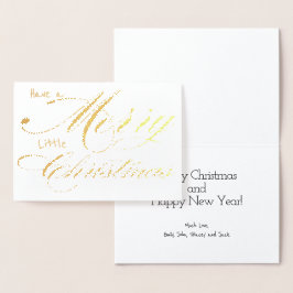 Heb jezelf een prettige kerstgoudolie folie kaarten