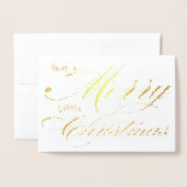 Heb jezelf een prettige kerstgoudolie folie kaarten (Voorkant met envelop)