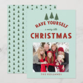 Heb jezelf een prettige kerstKaart Kaart (Voorkant / Achterkant)