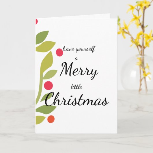 Heb jezelf een prettige kerstKaart Kaart (Gele Bloem)