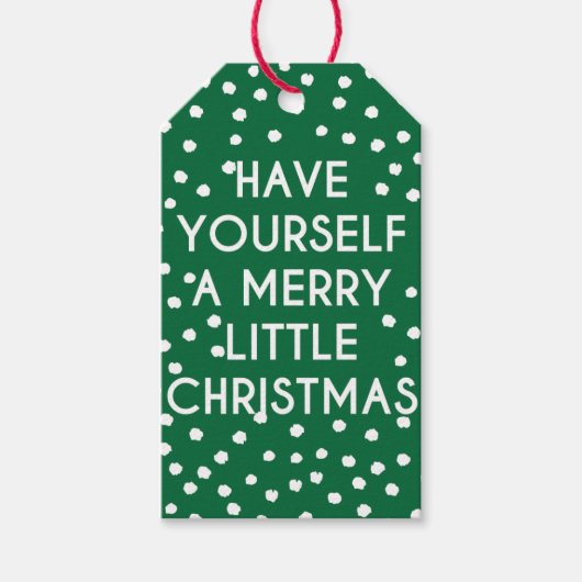 Heb jezelf een prettige kerstpols cadeaulabel (Voorkant)