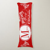 Heb jezelf een prettige kersttuin lichaamskussen (Voorkant Verticaal)