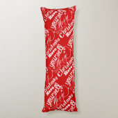 Heb jezelf een prettige kersttuin lichaamskussen (Achterkant (Verticaal))