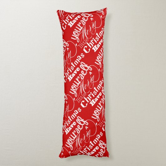 Heb jezelf een prettige kersttuin lichaamskussen (Achterkant (Verticaal))