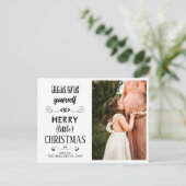 Heb jezelf een prettige kersttypografie feestdagenkaart (Staand voorkant)