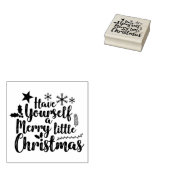 Heb jezelf een prettige kersttypografie rubberstempel (Gestempeld)