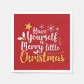 Heb jezelf een prettige kersttypografie servet (Voorkant)