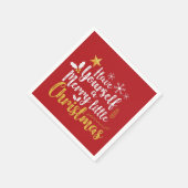 Heb jezelf een prettige kersttypografie servet (Hoek)