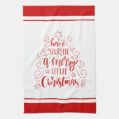 Heb jezelf een prettige kersttypografie theedoek (Verticaal)