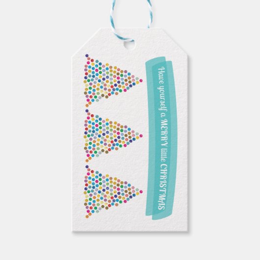 Heb jezelf een vrolijk kerstfeest cadeaulabel (Voorkant)