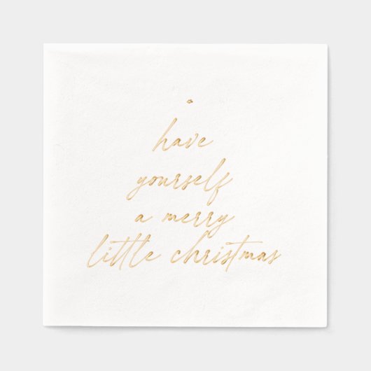 Heb jezelf een vrolijk kerstfeest folie servetten (Voorkant)