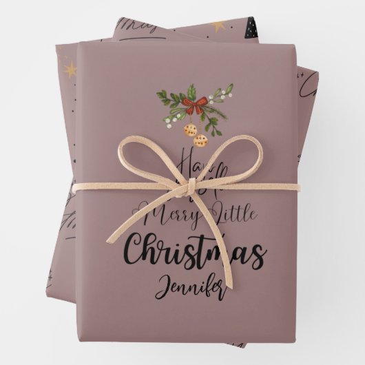 Heb jezelf een vrolijk kerstfeest inpakpapier vel (In situ)