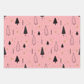 Heb jezelf een vrolijk kerstfeest zwart/roze inpakpapier vel (Voorkant 3)