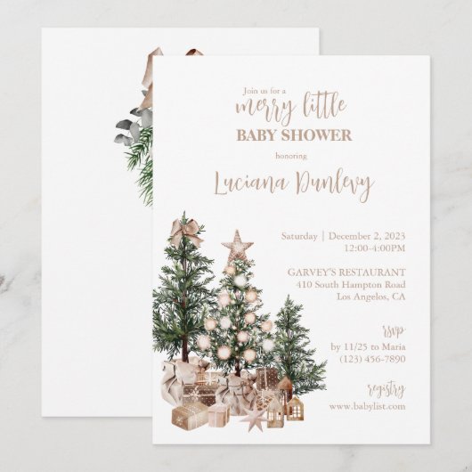 Heb jezelf een vrolijk klein Baby shower Kaart (Voorkant / Achterkant)