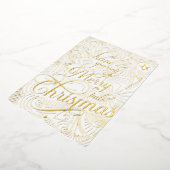 Heb jezelf een vrolijk klein kerstfeest geïllustre folie uitnodiging (Gedraaid)