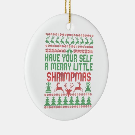 Heb jezelf een vrolijk klein kerstfeest keramisch ornament (Rechts)