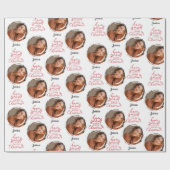 Heb jezelf een vrolijk klein kerstfoto naam cadeaupapier (Vlak)