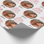 Heb jezelf een vrolijk klein kerstfoto naam cadeaupapier (Hoek)