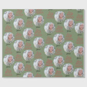 Heb jezelf een vrolijk klein kerstfoto naam cadeaupapier (Vlak)