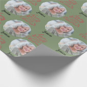 Heb jezelf een vrolijk klein kerstfoto naam cadeaupapier (Hoek)