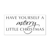 Heb jezelf een vrolijk klein kerstkunstpostzegel rubberstempel (Afrduk)