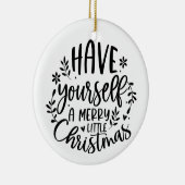 Heb jezelf een vrolijk klein kerstmodern keramisch ornament (Rechts)