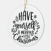 Heb jezelf een vrolijk klein kerstmodern keramisch ornament (Links)