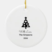 Heb jezelf een vrolijk klein kerstmodern keramisch ornament (Achterkant)