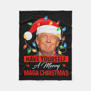 Heb jezelf een vrolijk mega Kerstmis Sinterklaas F Fleece Deken