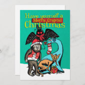Heb jezelf een vrolijke Cryptid Christmas Kaart (Voorkant / Achterkant)