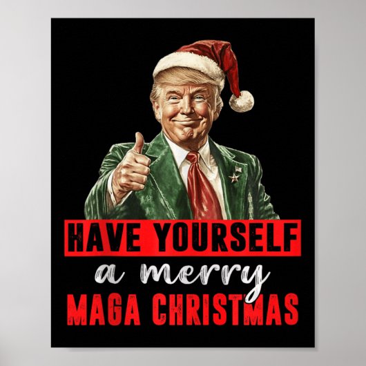 Heb jezelf een vrolijke kerst grappige Trump Chris Poster (Voorkant)