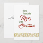Heb jezelf een vrolijke kleine kerst platte Kaart (Voorkant / Achterkant)