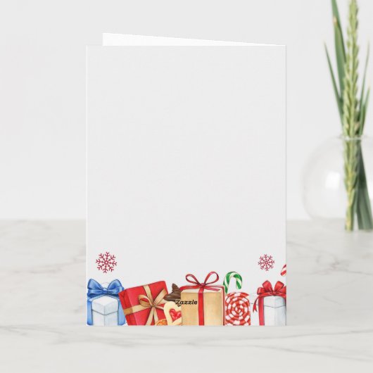 Heb jezelf een vrolijke kleine kerstnaam kaart (Achterkant)