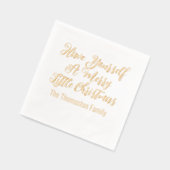 Heb jezelf een vrolijke kleine kerstnaam T Folie Servetten (Links)