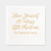 Heb jezelf een vrolijke kleine kerstnaam T Folie Servetten (Voorkant)