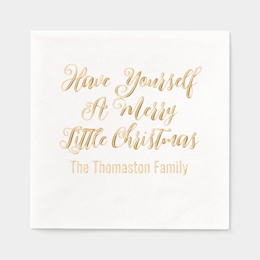 Heb jezelf een vrolijke kleine kerstnaam T Folie Servetten (Voorkant)