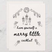 Heb jezelf Merry Little Cocktail Bar Drink Sign (Voorkant / Achterkant)