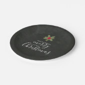 Heb jezelf vrolijke kleine kerst Holly krans Papieren Bordje (Gekanteld)