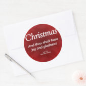 Heb Joy en Gladness Kerstmis Luke 1-14 Ronde Sticker (Envelop)