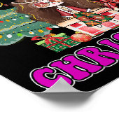 HEB JULLIE EEN GROOVY CHRISTMAS grappig 70-stijl Poster (Hoek)