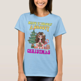 HEB JULLIE EEN GROOVY CHRISTMAS grappig 70-stijl T-shirt