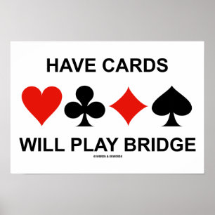 Heb Kaarten Brug zullen spelen (Vier Uitsteeksels Poster