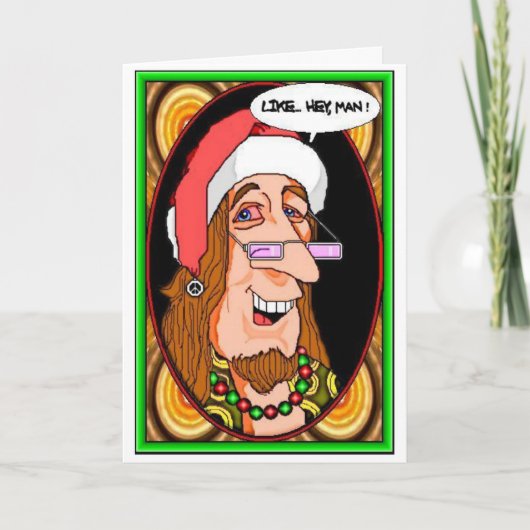 Heb Kerstmis van de Hippie Feestdagen Kaart (Voorkant)
