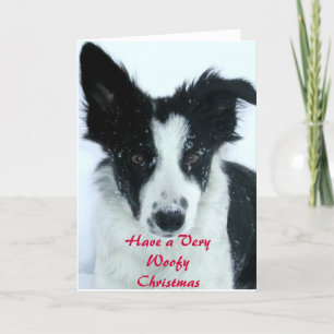 Heb Kerstmis Woofy Feestdagen Kaart