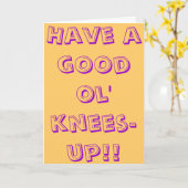Heb knie-omhoog een goede ol! kaart (Gele Bloem)