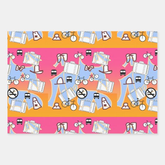 Heb koffer zal reizen inpakpapier vel (Voorkant 2)