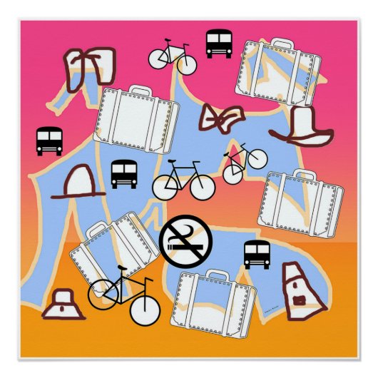 Heb koffer zal reizen perfect poster (Voorkant)