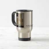 HEB KOFFIE NOODZAKELIJK. Manx Cat Funny Stainless Reisbeker (Voorkant links)